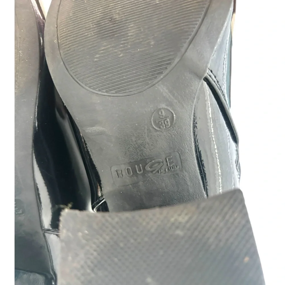 Rouge Helium Black Patent Leather Ankle Boot Vintage Y2K Boho SZ 9/39 Women‎
